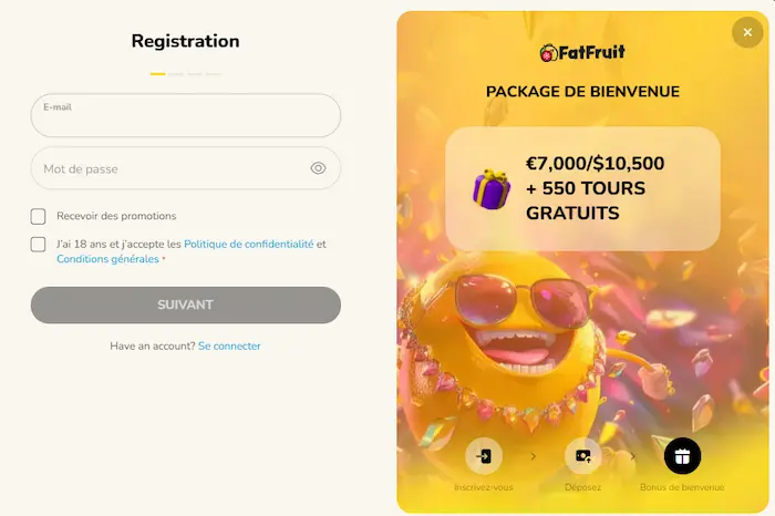 FatFruit Casino Connexion